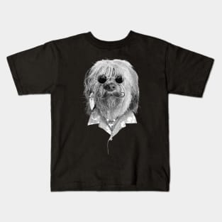 Hippie Surf Dog Kids T-Shirt